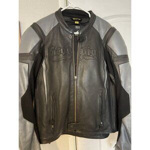 Vintage Scorpion EXO Skeletal Jacket Men’s Padded Leather Motorcycle L Black